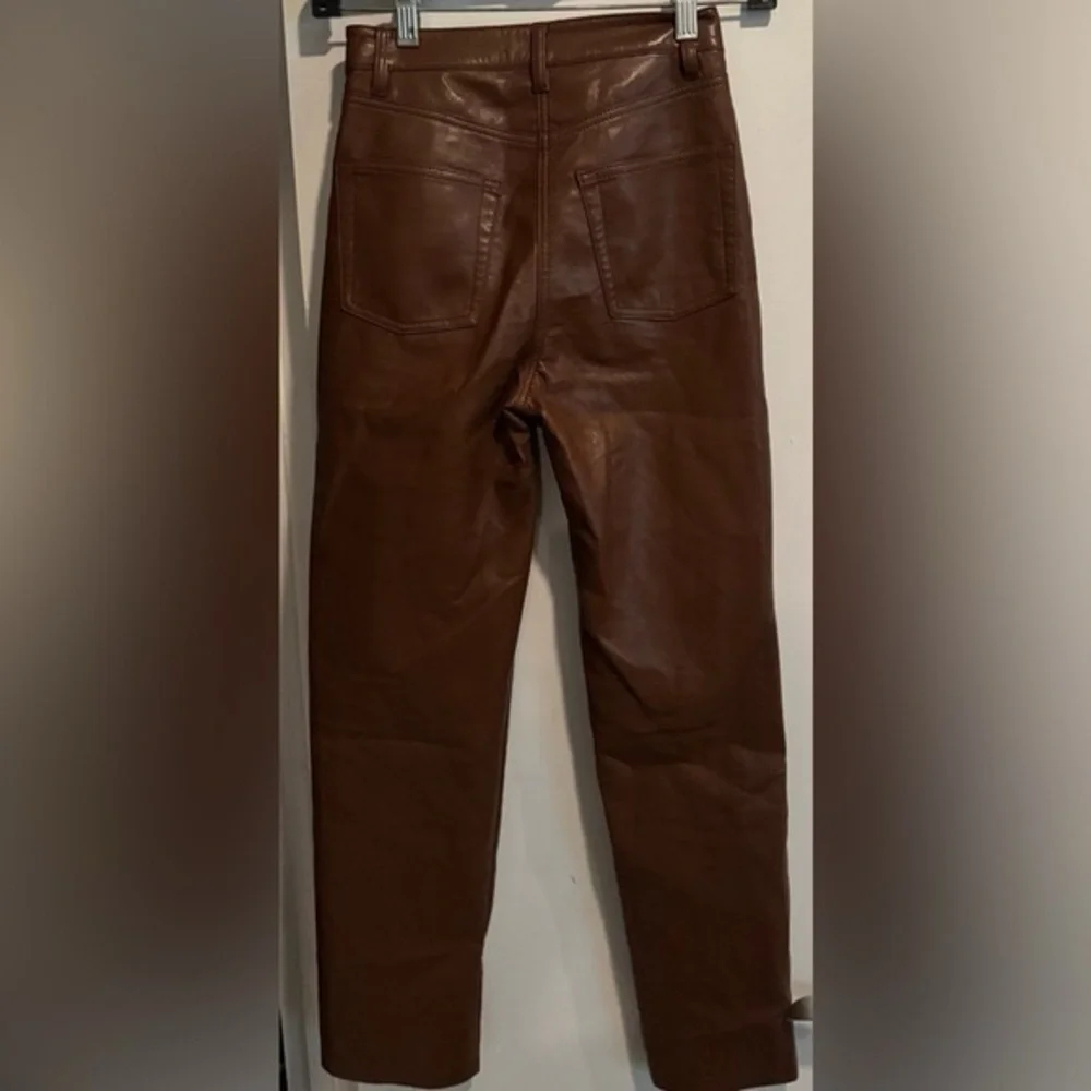 ARITZIA x Wilfred MELINA PANT cognac brown jeans made of vegan faux leather 00 - Picture 5 of 5